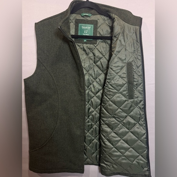 Emerald Isle Weaving Wool Blend Herringbone Vest – Size 44 (Handmade) - Picture 4 of 11